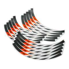 Wheel Rim Sticker Kit Black/Orange 79109999000